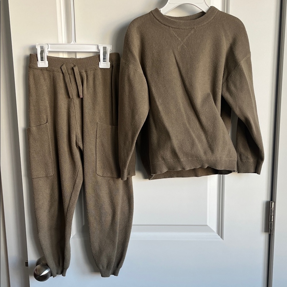 Zara Kids Matching Set in Olive Brown